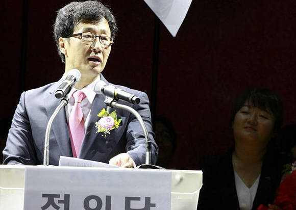 지난 7월 21일 정의당 대표로 선출된 후 수락연설을 하고 있는 천호선 대표 