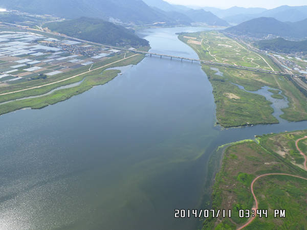 7월 11일 촬영한 낙동강 모습 