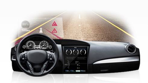LG전자 VC본부가 생산하는 HUD(Head Up Diplay)는 운전자 정면 Wind-Shield에 주행 및 경로 정보를 나타내며 운전자의 안전 운전을 지원하는 제품이다. <사진=LG전자> 