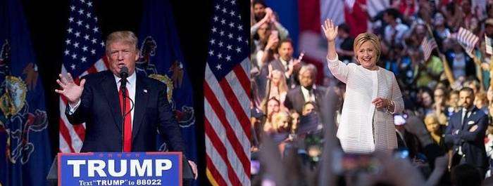 미국 공화당 대선후보 도널드 트럼프(왼쪽)와 민주당 대선후보 힐러리 클린턴 (사진=트럼프, 클린턴 공식 홈페이지) 