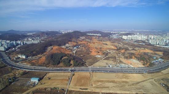 검단새빛도시가 들어서는 인천 서구 원당·당하·마전·불로동 일대의 모습. <사진=인천도시공사 제공></div> 