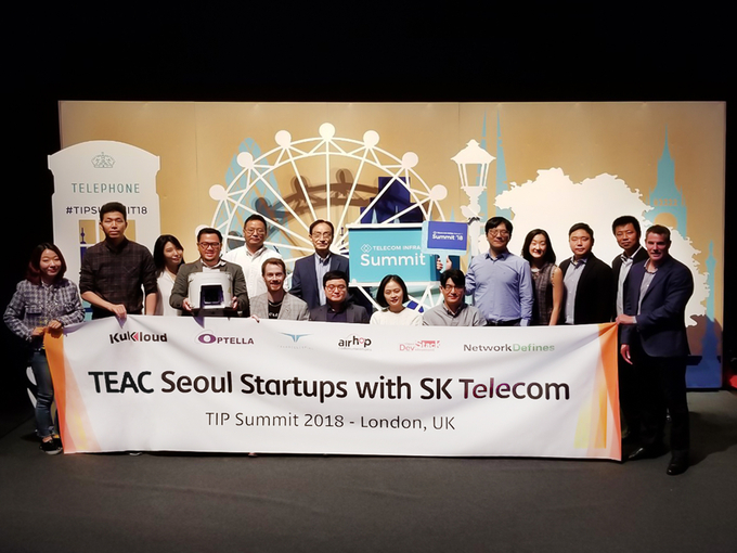SK텔레콤은 지난 10월 16~17일 양일간, 영국 런던에서 열린 ‘TIP 서밋 2018’에 참가해 ‘TEAC 서울’의 운영 성과 및 향후 계획을 선보였다. <사진=SK텔레콤 제공>