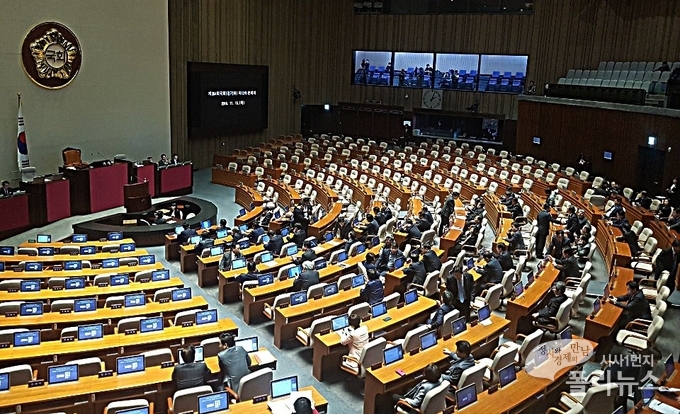 15일 예정된 국회 본회의가 자유한국당과 바른미래당의 불참으로 열리지 못했다.  ⓒ폴리뉴스