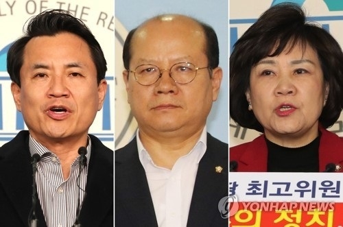 왼쪽부터 자유한국당 김진태, 이종명, 김순례 의원 <사진=연합뉴스>