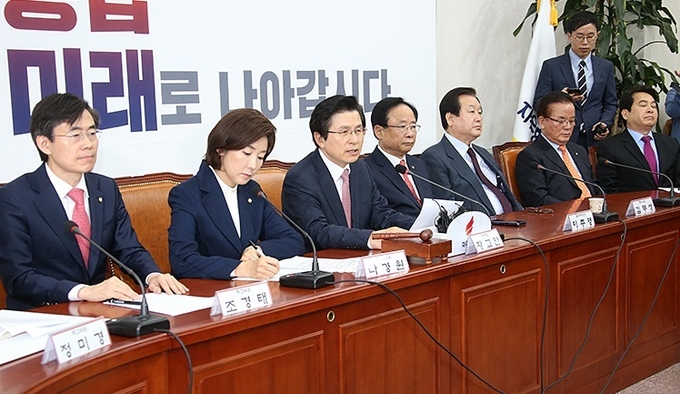 자유한국당이 6일 오전 국회에서 최고위원·중진의원 연석회의를 개최했다. <사진=한국당>