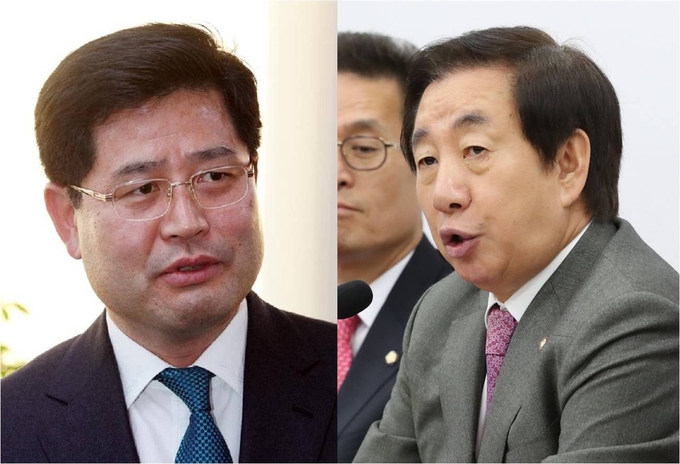 고(故) 조진래 전 자유한국당 의원 (왼쪽), 김성태 자유한국당 의원 (오른쪽)