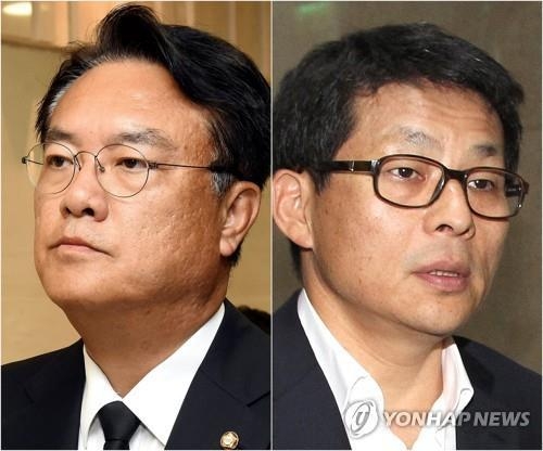 한국당 정진석 의원(왼쪽)·차명진 전 의원(오른쪽) <사진=연합뉴스>