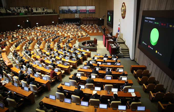 2019 정기국회 마지막날 민식이법을 비롯한 16개 법안이 통과되었다. <사진=연합뉴스>