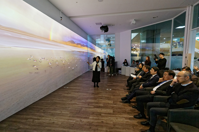 14일 연세대학교는 연세‧삼성 학술정보관에서 스마트 스페이스 오픈식을 개최했다. <사진제공=연세대>