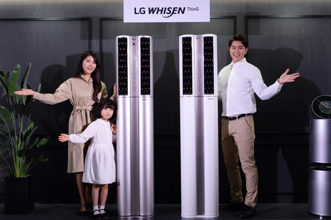 2020년형 LG 휘센 씽큐 에어컨은 3~4인 가구에 적합한 모델이다. <사진=LG 제공>