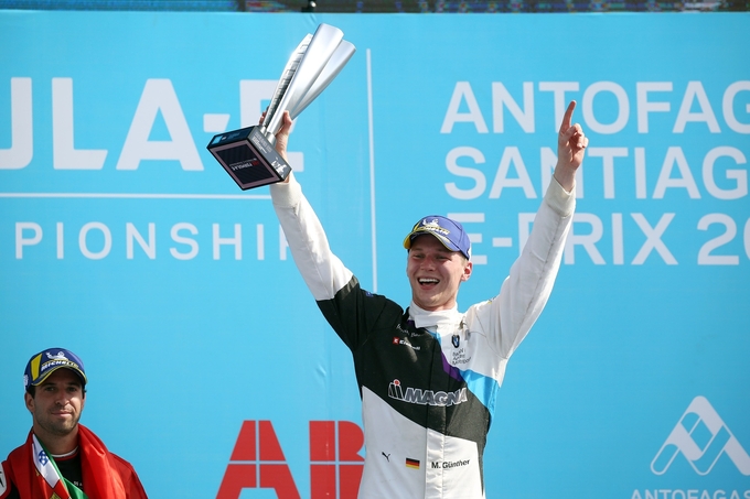 BMW i 안드레티 모터스포츠 소속 막시밀리안 귄터가 ABB FIA 포뮬러E 챔피언십 시즌 세 번째 경기에서 우승을 차지했다.<사진=BMW 제공>