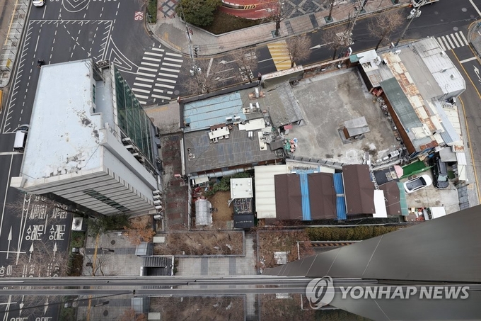 서울 종로구 신문로1가에 위치한 신문로2-12 정비구역. <사진=연합뉴스>
