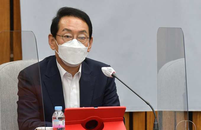 김도읍 정책위의장은 '월성 원전 경제성 사건'을 탈원전의 명분으로 삼았다며 문재인 정부를 비판했다. <사진=연합뉴스>