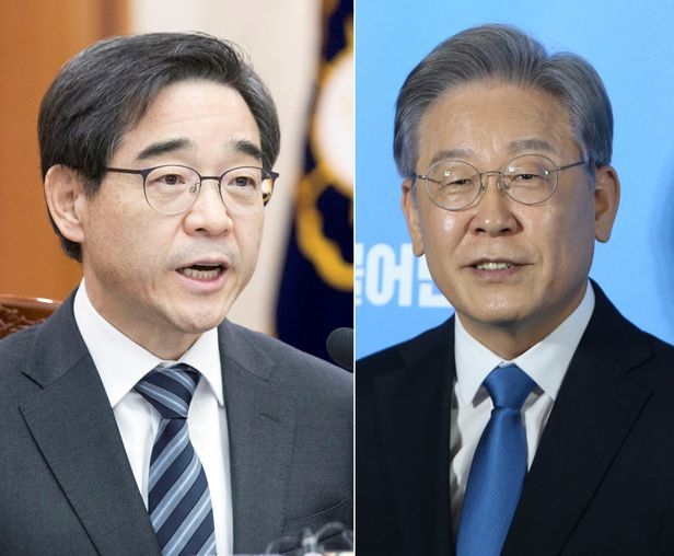 권순일 전 대법관(왼쪽)과 이재명 경기지사. 사진=연합뉴스