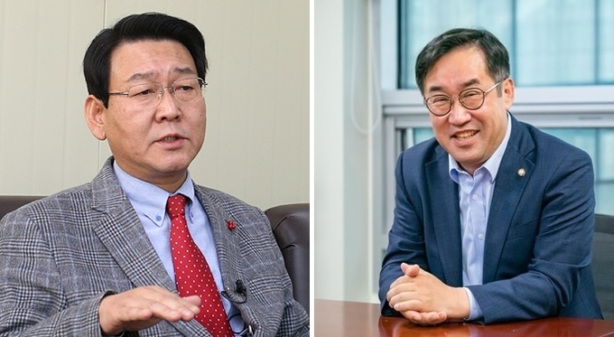 더불어민주당 김교흥 의원(왼쪽), 맹성규 의원(오른쪽)