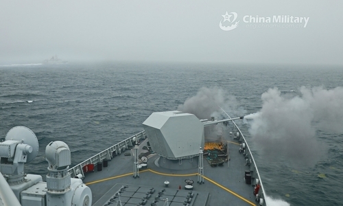 중국 해군 훈련 모습