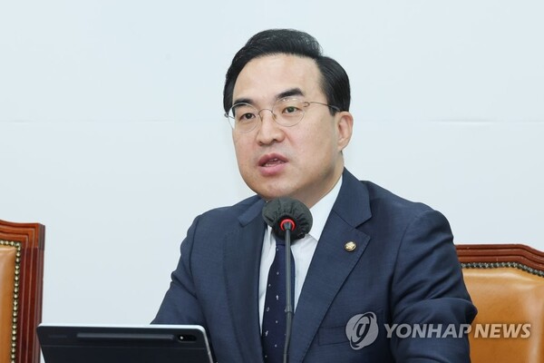 더불어민주당 박홍근 원내대표가 27일 오전 국회에서 열린 최고위원회의에서 발언하고 있다. 2023.2.27 [사진=연합뉴스]