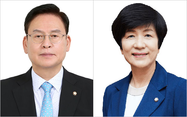 상생과통일포럼 공동대표 정우택 국회부의장(좌)과 김영주 국회부의장(우)