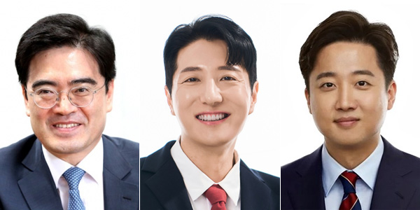 제22대 총선 경기 화성을 출마자. (왼쪽부터) 더불어민주당 공영운 전 현대자동차 사장, 국민의힘 한정민 전 삼성전자 연구원, 개혁신당 이준석 대표