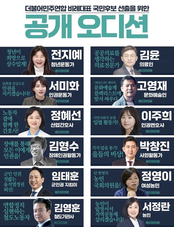 더불어민주연합 국민오디션 [사진=더불어민주연합 제공]
