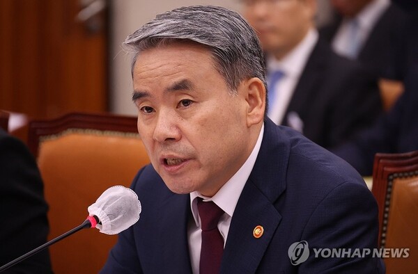 13일 국회에서 열린 법제사법위원회 전체회의에서 이종섭 국방장관이 의원 질의에 답하고 있다. 2023.9.13 [사진=연합뉴스]