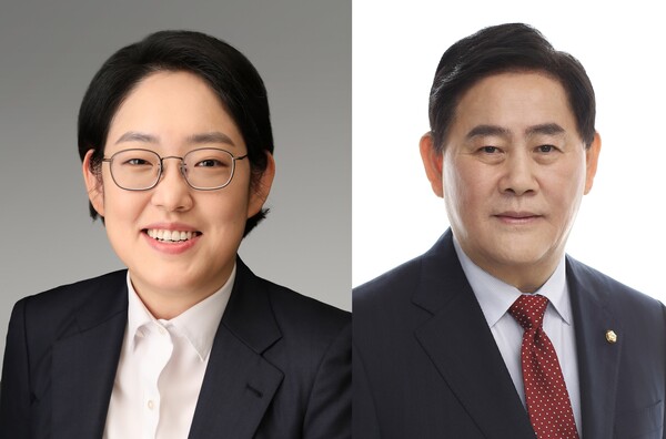 경산지역구에서 맞붙은 국민의힘 조지연 예비후보와 5선 의원에 도전하는 무소속 최경환 예비후보. [사진=연합뉴스]