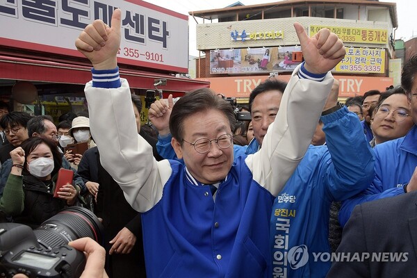 유세하는 더불어민주당 이재명 대표 [연합뉴스 자료사진]