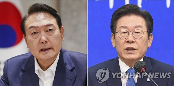 윤석열 대통령이 취임 후 처음으로 제1 야당 대표인 더불어민주당 이재명 대표를 초청해 영수회담을 진행하겠다고 밝히자 구체적인 회담 의제에 대한 관심이 커지고 있다 [사진=연합뉴스]