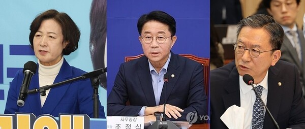 4·10 총선에서 압승한 더불어민주당 내에서 22대 국회 첫 국회의장직을 두고 3파전 양상이 벌어지고 있다 [사진=연합뉴스]