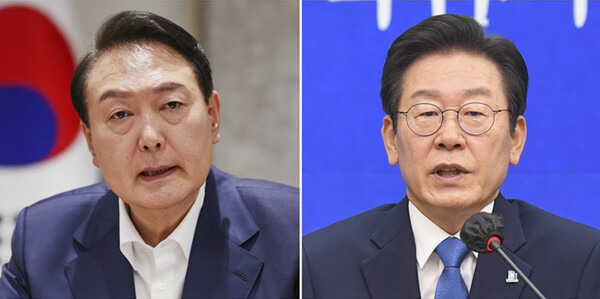 윤석열 대통령과 이재명 더불어민주당 대표 [사진=연합뉴스]