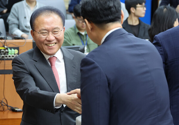 회의 참석하는 윤재옥 원내대표= 국민의힘 윤재옥 원내대표가 30일 국회에서 원내대책회의에 참석하고 있다.[사진=연합뉴스]