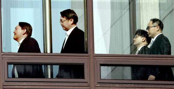 지난 2020년 당시 윤석열 검찰총장(왼쪽부터)과 강남일 차장검사, 한동훈 반부패강력부장, 이원석 기획조정부장  [사진=연합뉴스]