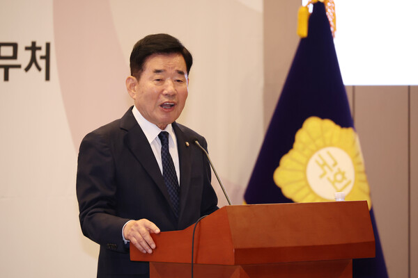 김진표 국회의장이 21일 서울 영등포구 국회박물관에서 열린 제22대 국회 초선의원 의정연찬회에서 환영사를 하고 있다. [사진=연합뉴스]