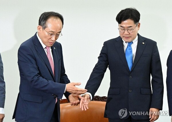 추경호 국민의힘 원내대표와 박찬대 더불어민주당 원내대표. [사진=연합뉴스]