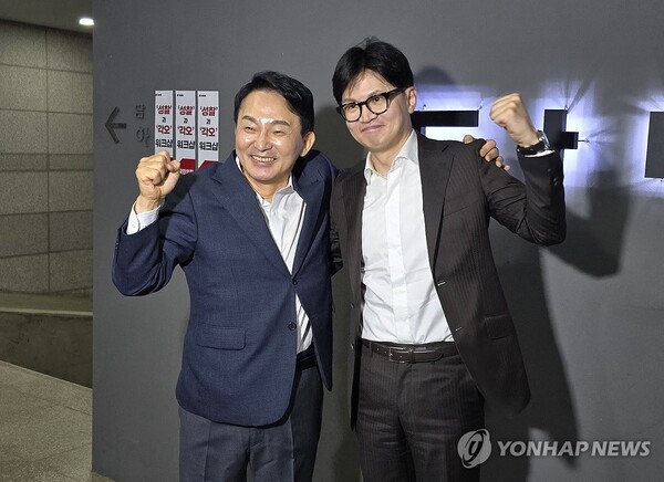 원희룡 후보와 한동훈 후보 [사진=연합뉴스]