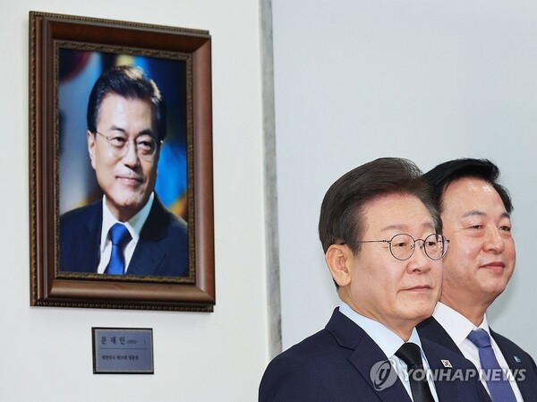 민주당 차기 당대표 적합도 조사에서 이재명 후보가 1위를 차지했다 [사진=연합뉴스]