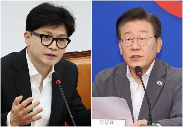 한동훈-이재명, 내달 1일 국회서 회담 [사진=연합뉴스]
