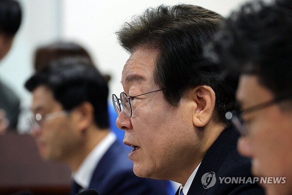 더불어민주당 이재명 대표가 2일 오전 국회 의원회관에서 열린 서울ㆍ인천ㆍ강원 예산정책협의회에서 발언하고 있다. 2024.9.2 [사진=연합뉴스]