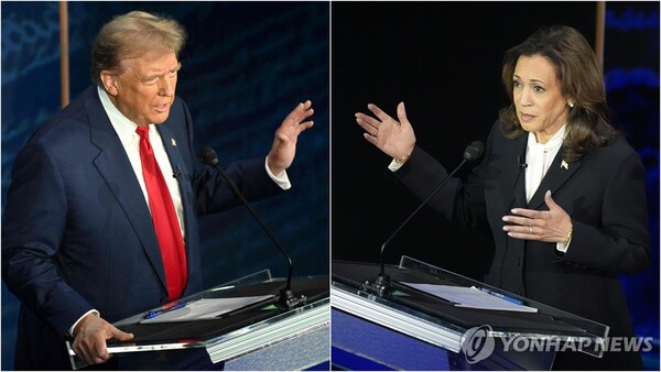 해리스·트럼프, 美 대선 후보 첫 TV 토론 [사진=AFP=연합뉴스]
