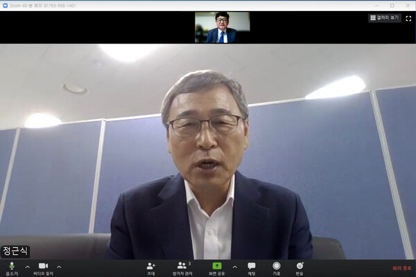 10·16 서울시교육감 보궐선거에 출마하는 진보단일후보 정근식 후보는 9월28일 김능구 폴리뉴스 대표와 ZOOM 인터뷰에서 "'정근식표 교육정책'인 '혁신교육플러스' 구상을 밀어붙이겠다"고 포부를 밝혔다. [사진=폴리뉴스 줌 인터뷰]