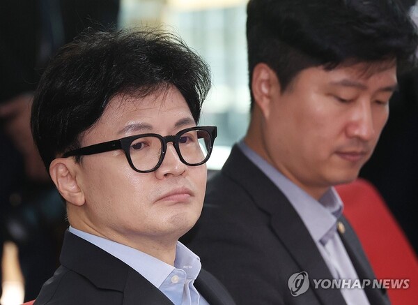 국민의힘 한동훈 대표가 31일 서울 여의도 당사에서 열린 여론조사 정상화를 위한 제도개선 토론회에참석하고 있다. 2024.10.31 [사진=연합뉴스]