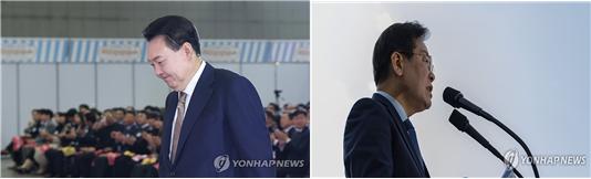 ​윤석열 대통령과 명태균 씨의 통화 녹음이 공개 후 야권이 윤 대통령의 ‘중도 퇴진’에 대한 공세 수위를 높이고 있는 가운데 민주당의 '탄핵시계'도 빨라질 전망이다. [사진=연합뉴스] 