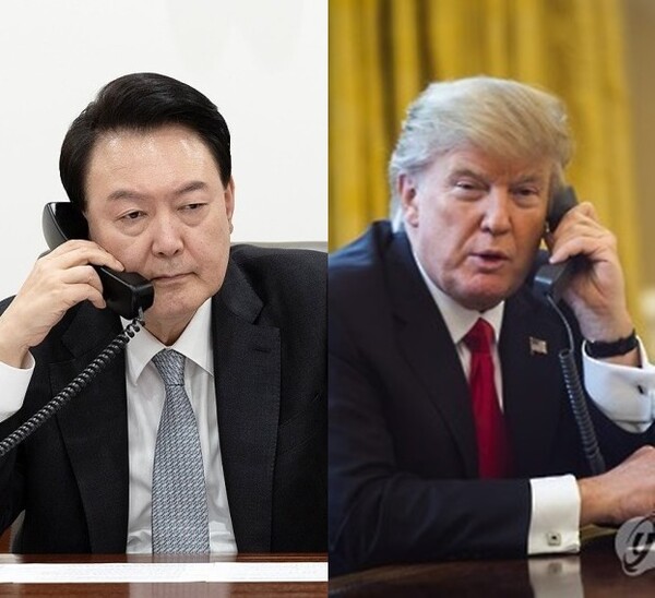 윤석열 대통령은 이날 SNS를 통해 트럼프 전 대통령에게 축하 인사를 건네며 앞으로도 긴밀한 협력을 당부했다 [사진=연합뉴스]