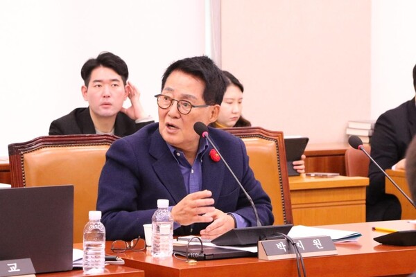 국회 법안심사 전체 회의서 발언하는 박지원 의원 [사진=연합뉴스]