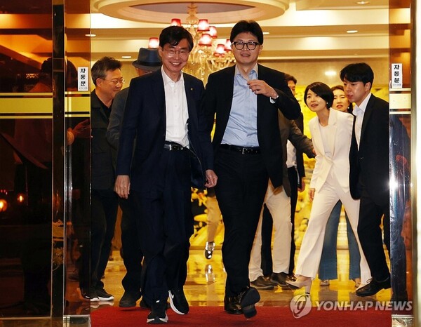 한동훈 대표와 친한계 의원들 내에 기류 변화가 감지된다 [사진=연합뉴스]