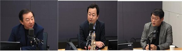 김성태 국민의힘 전 의원, 김용남 개혁신당 전 의원, 박성태 사람과사회연구소 연구실장이 18일 SBS 김태현의 정치쇼에 출연했다.  [사진=SBS 김태현의 정치쇼 갈무리] 