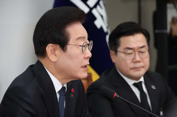 더불어민주당 이재명 대표가 3일 오전 서울 여의도 국회에서 열린 최고위원회의에 참석해 발언하고 있다. 2025.1.3 [사진=연합뉴스]