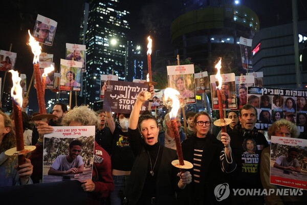 휴전 합의 반기는 시위대 [사진=EPA=연합뉴스]