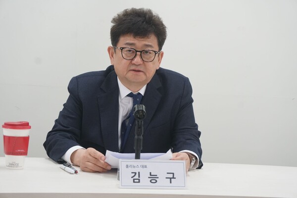 5월 2일 김능구 폴리뉴스 대표가 '김능구의 정국진단'에서 21대 대선 정국을 진단하고 있다. [사진=폴리뉴스 이준수PD]