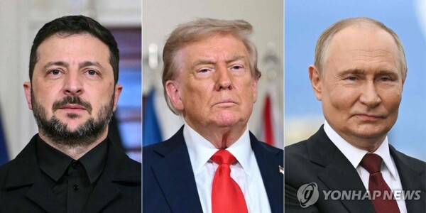 우크라이나, 미국, 러시아 3국 정상[사진=AFP=연합뉴스]